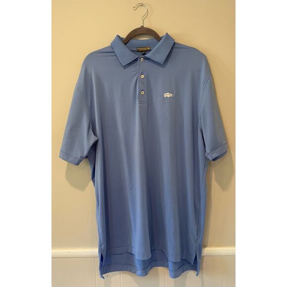 Peter Miller Men’s Comfort Blue Striped Golf Polo Moisture Wicking Size XL - Picture 2 of 5